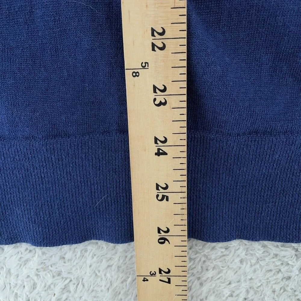 Banana Republic Sweater Mens Medium Blue 100%‎ Merino Wool Crewneck Lightweight
